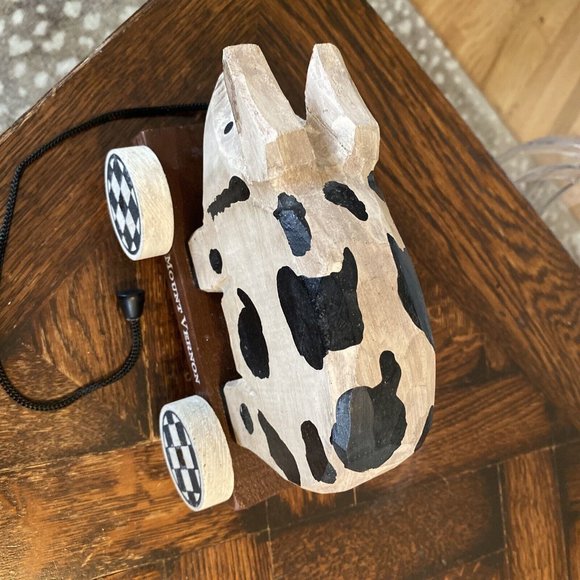 Mount Vernon Folk Art “Ossabaw Island Hog” PULL TOY George Washington - Picture 4 of 7